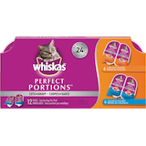Whiskas Perfect Portions Cuts In Gravy Wet Cat Food, Assorted Flavours, 900-g, 12-Pk Front_Flat