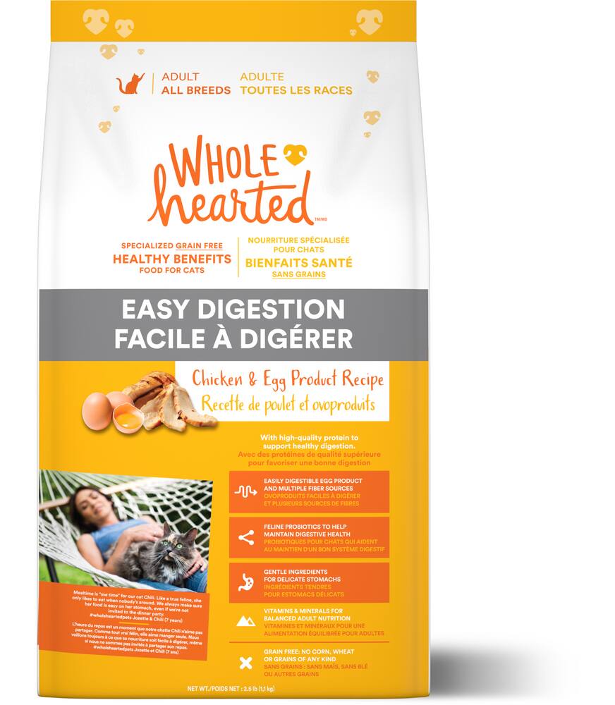 whole hearted easy digestion cat food