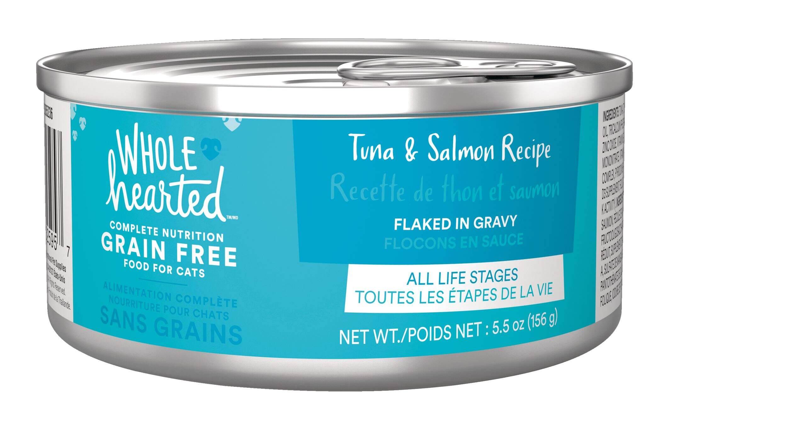 WholeHearted Grain-Free Tuna & Salmon In Gravy Wet Cat Food, 155-g Front_Elevated