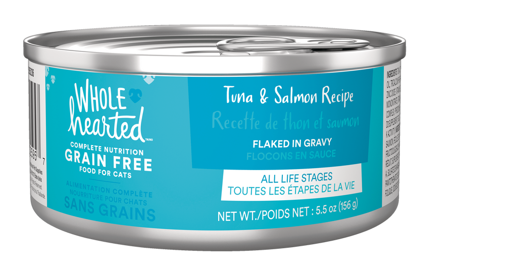 WholeHearted GrainFree Tuna & Salmon In Gravy Wet Cat Food, 155g