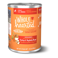 WholeHearted Grain-Free Cuts in Gravy Chicken & Vegetables Adult Wet Dog Food, 375-g Front_Flat