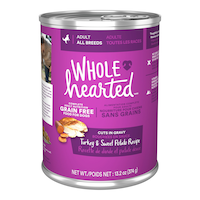 WholeHearted Grain-Free Adult Turkey and Sweet Potato Recipe Wet Dog Food, 375-g Front_Elevated