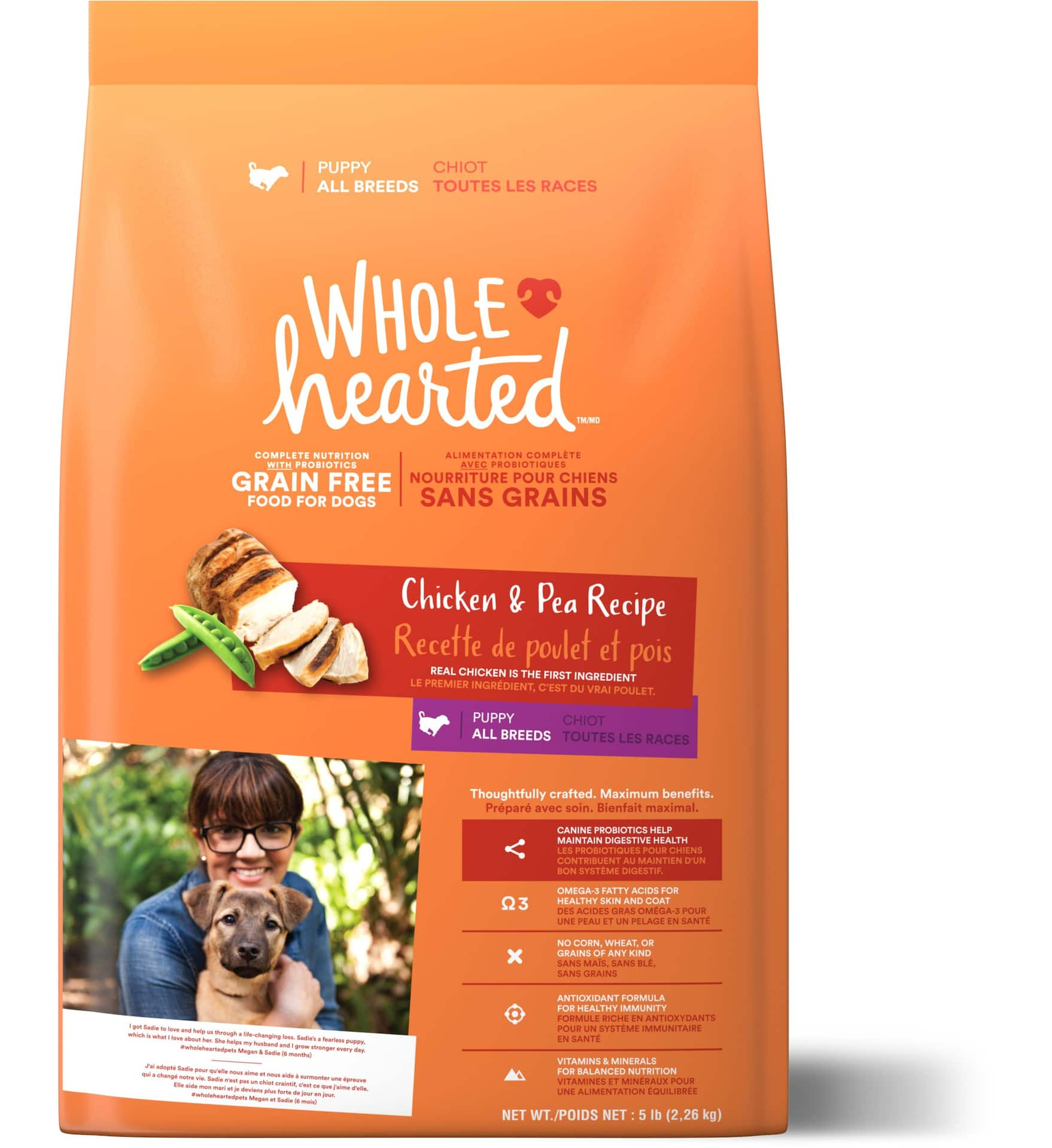 WholeHearted Grain Free Chicken and Pea Puppy Dry Dog Food