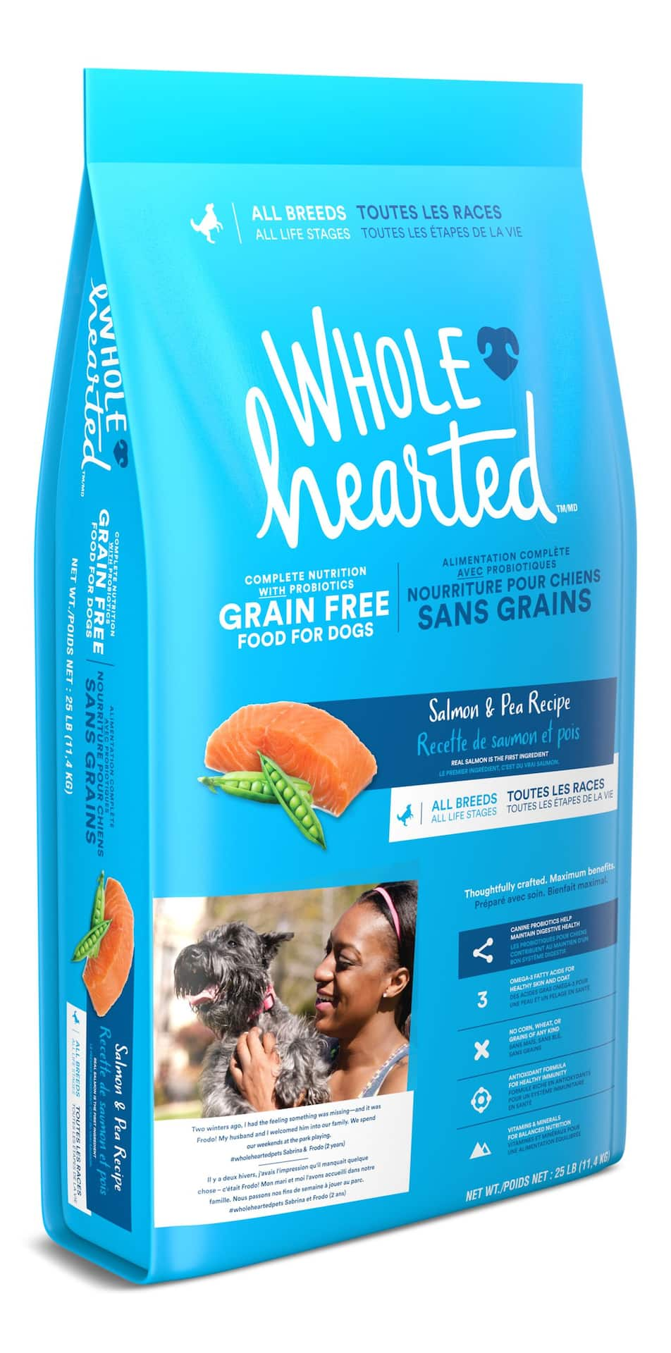 WholeHearted All Life Stages Grain Free Salmon and Pea Dry Dog Food Assorted Sizes