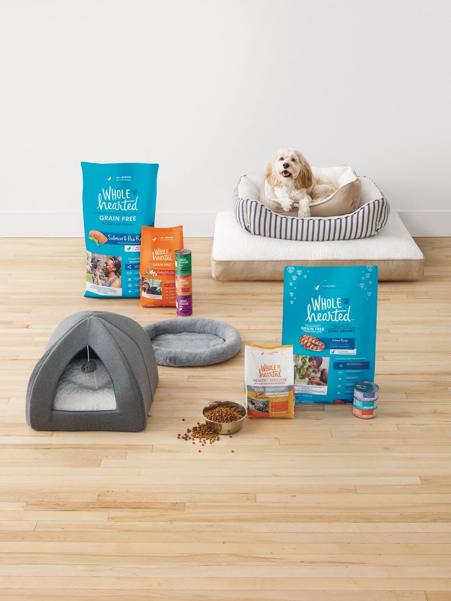 WholeHearted All Life Stages Grain Free Salmon and Pea Dry Dog Food Assorted Sizes