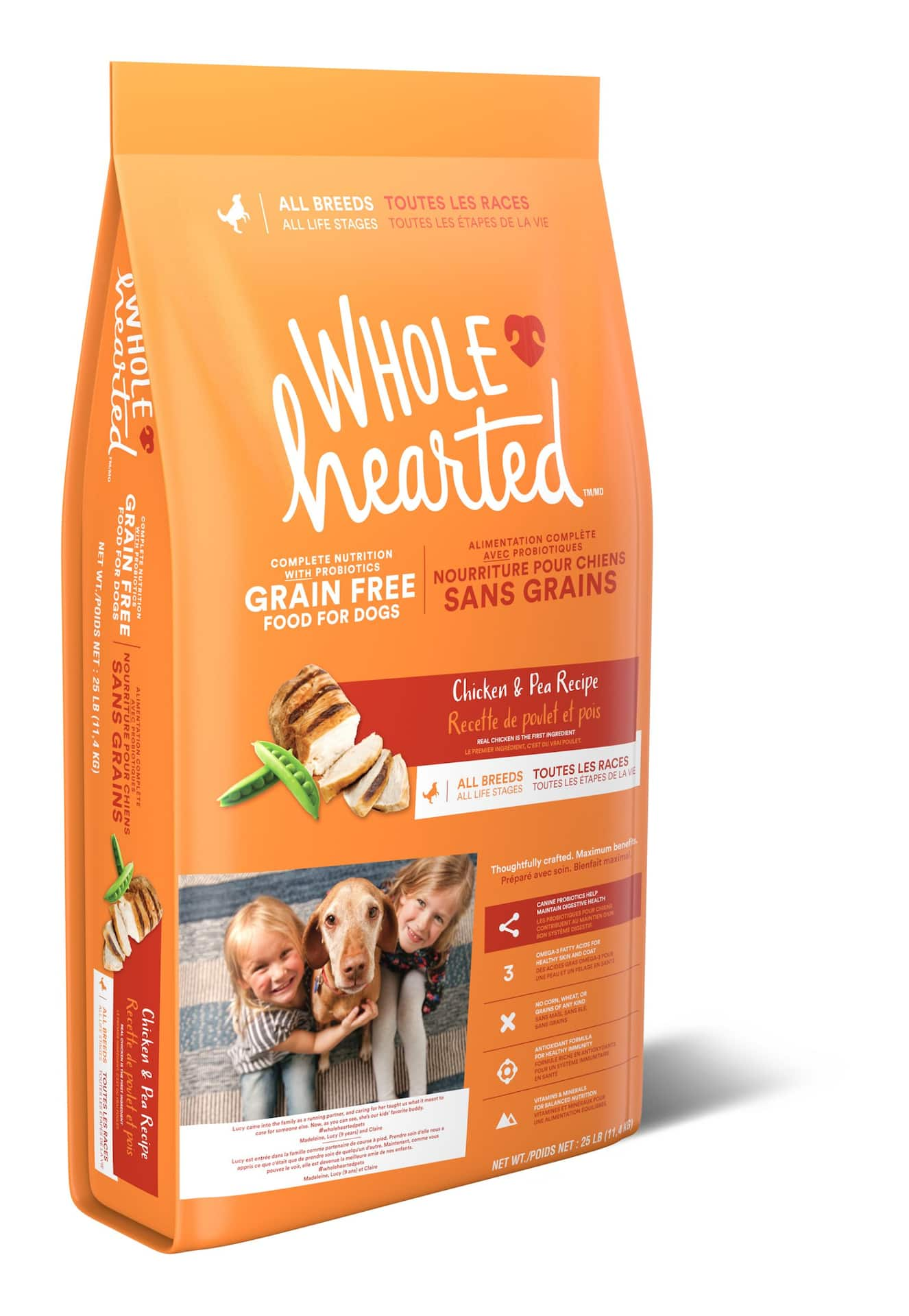 Wholehearted grain free all life stages salmon and pea clearance recipe dry dog food