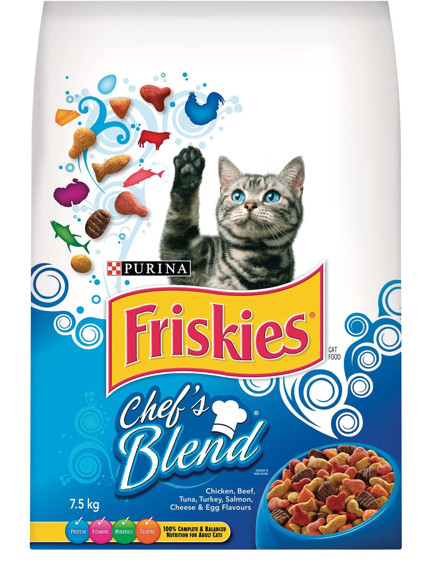 Purina Friskies Chef s Blend Dry Cat Food 7.5 kg