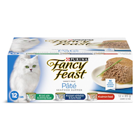 Purina Fancy Feast® Seafood Supper Pate Variety Pack Wet Cat Food, 12 x 85-g Front_Elevated