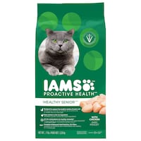 IAMS Proactive Health Lively Senior  Dry Cat Food with Chicken, 3.2-kg Front_Flat