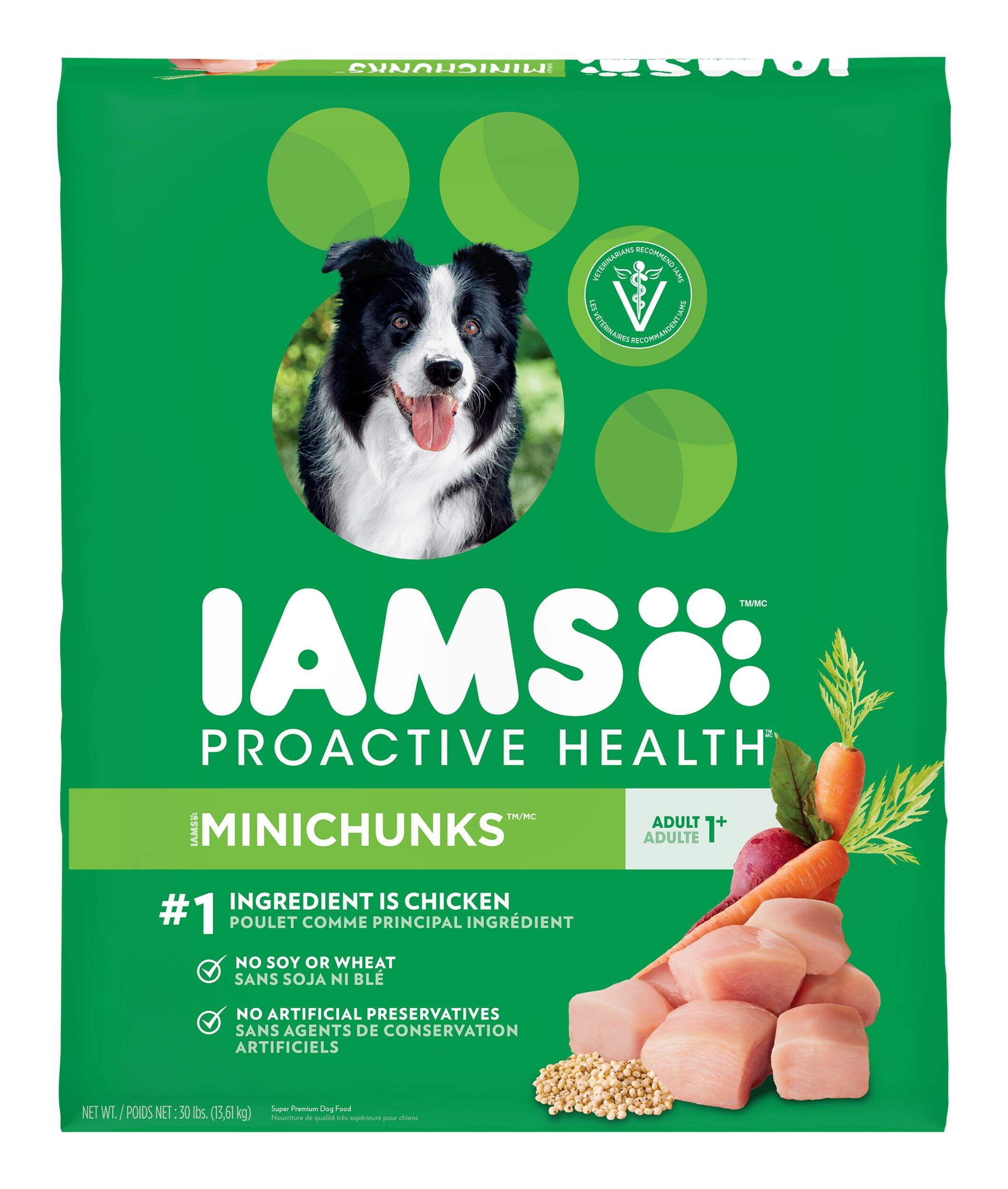 IAMS Proactive Health™ Minichunks Adult Dry Dog Food, 13.6-kg Front_Elevated