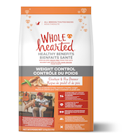 Nourriture sèche pour chats sans grains WholeHearted pour contrôle du poids, repas de poulet et de pois, 1,13 kg Front_Flat