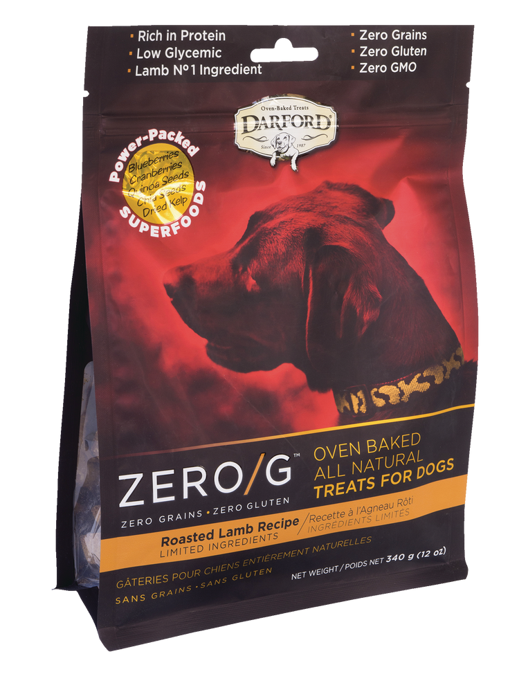 Darford ZERO/G All Natural Oven Baked Roasted Lamb Dog Treats, 340-g ...