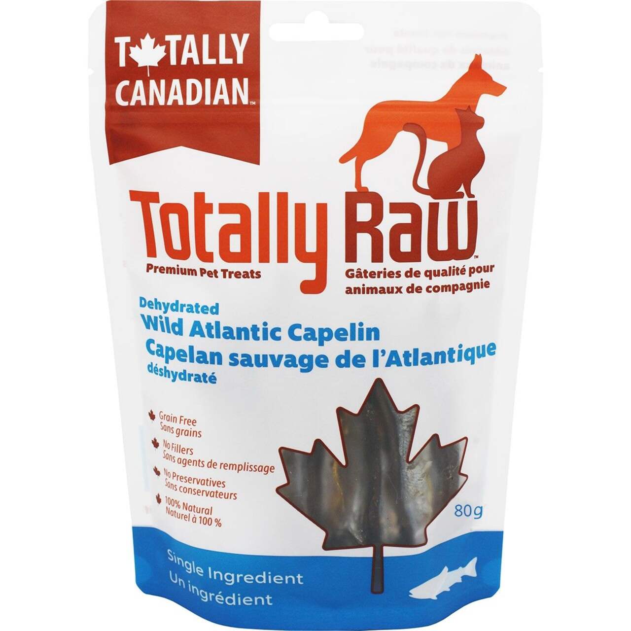 Totally Raw Dehydrated Wild Atlantic CaPelin Dog and Cat Treats