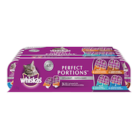 Whiskas Perfect Portions Cuts In Gravy Variety Pack Wet Cat Food, 2.4-kg, 24-Pk