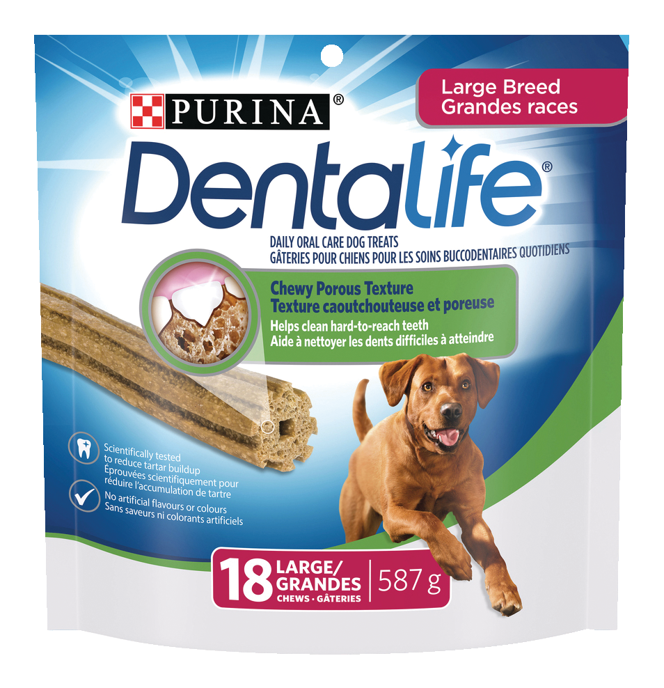 Purina DentaLife Oral Care Dog Treats for Large Breed Dogs, 18-Pk, 587 ...