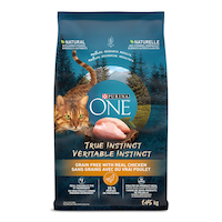 Nourriture sèche naturelle sans grains pour chats Purina ONE Véritable instinct, vrai poulet, 1,45 kg