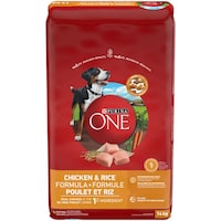 Purina ONE® SmartBlend™ Chicken & Rice Adult Dry Dog Food, 14-kg Front_Flat