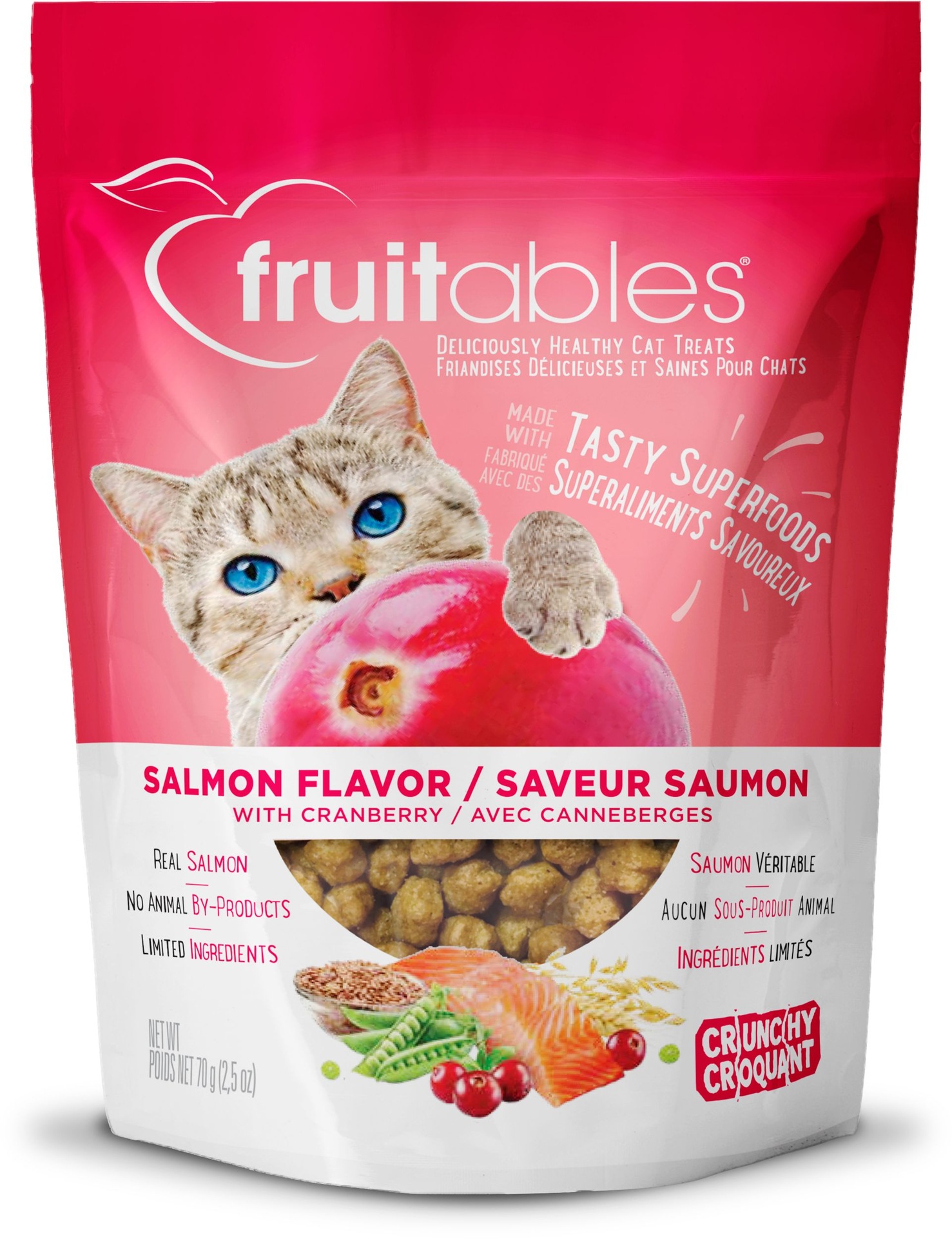 Fruitables® Salmon Flavour with Cranberry Dry Cat Treats, 70g Canadian Tire