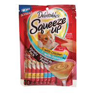 Hartz Delectables Squeeze UP™ Chicken & Tuna Wet Cat Treats, 10 x 14-g Front_Flat