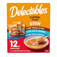 Hartz Delectables Stew Lickable Variety Pack Wet Cat Treat Pouches, 12 x 40-g Front_Flat