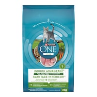 Nourriture pour chats d'intérieur Purina ONE qui contrôle des boules de poils et du poids, 3 kg