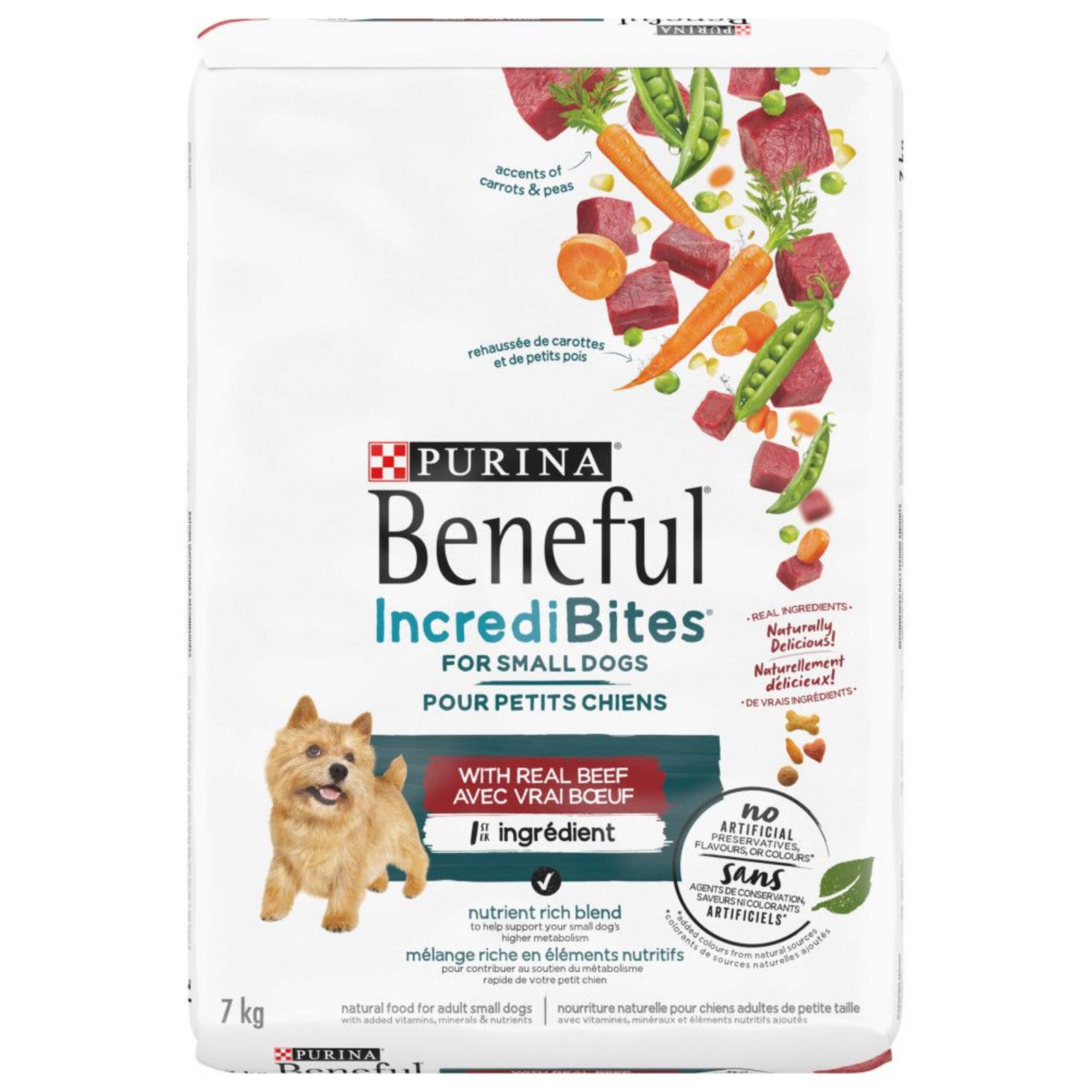 Purina Beneful® IncrediBites® for Small Dogs Beef Adult Dry Dog Food, 7kg Front_Flat