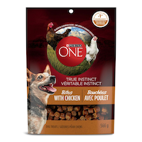 Purina ONE True Instinct Bites with Chicken Dog Treats, 567-g Front_Flat