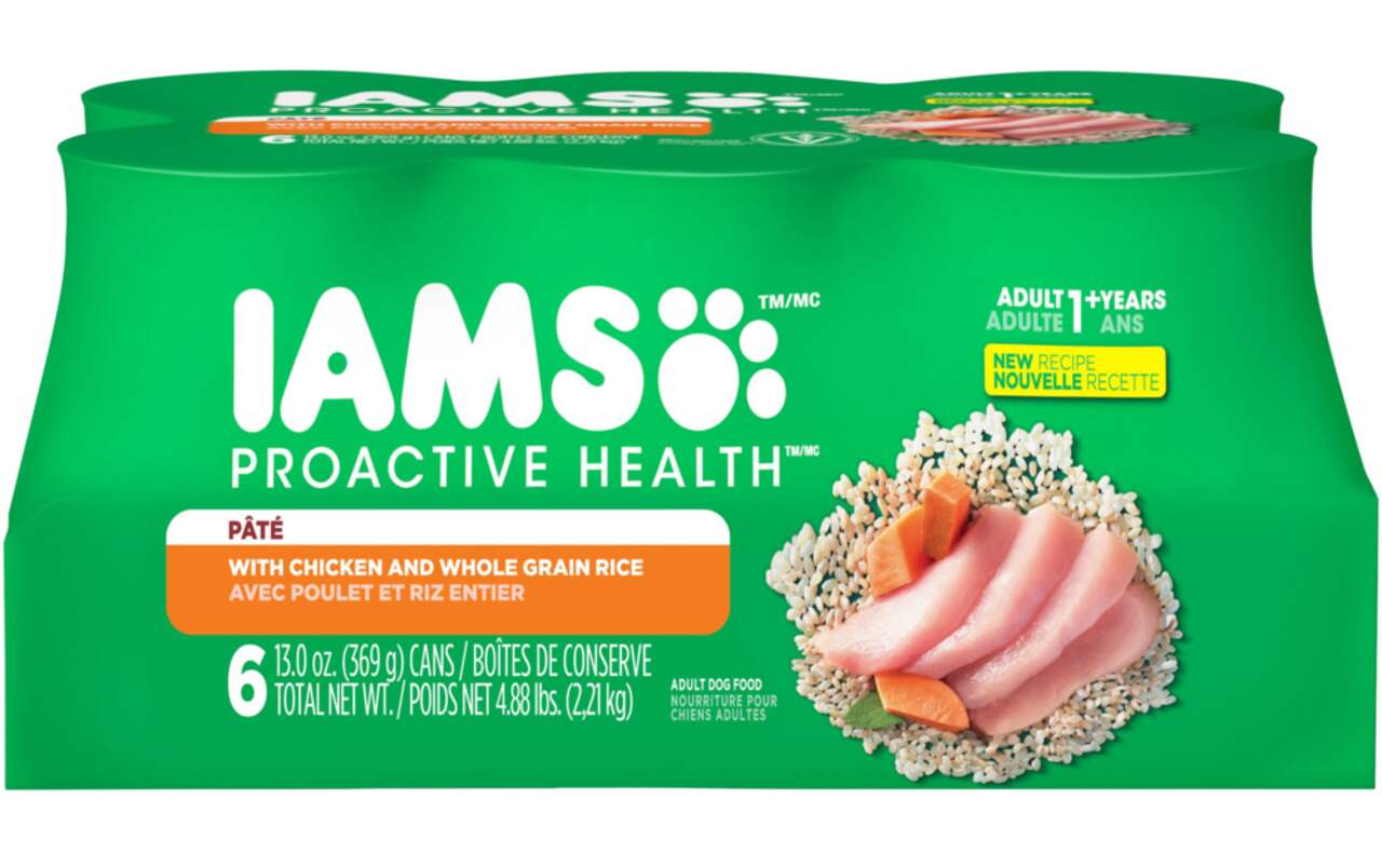 IAMS PROACTIVE HEALTH Wet Dog Food Chicken Rice 369 g 6 pk