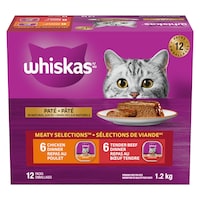Whiskas Meaty Selections Wet Cat Food, 1.2-kg, 12-Pk Front_Elevated