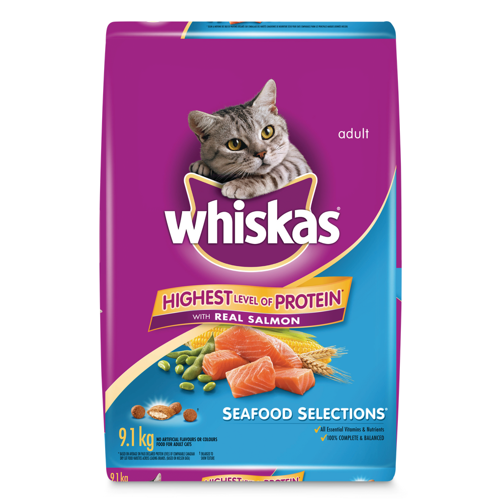 Whiskas Seafood Selections Dry Cat Food, 9.1kg Canadian Tire