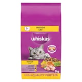 Whiskas Indoor Dry Cat Food with Real Chicken, 3-kg Front_Flat