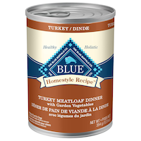 Nourriture humide pour chiens adultes maison Blue Buffalo BLUE, pain de viande à la dinde et légumes, 354 g Front_Flat