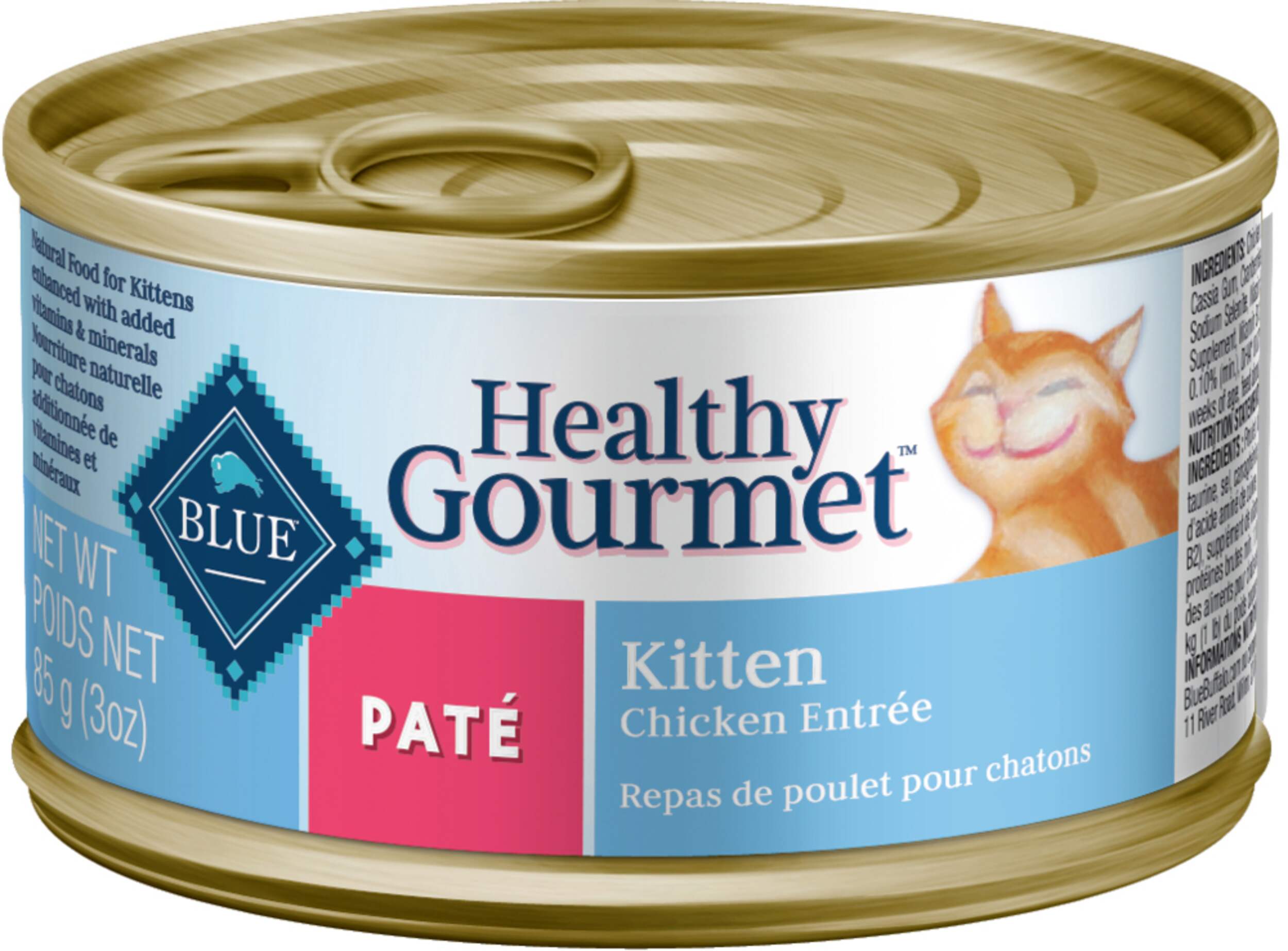Blue Buffalo BLUE Healthy Gourmet Chicken Entrée Kitten Wet Cat Food, 85-g Front_Elevated