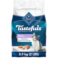 Blue Buffalo BLUE Tastefuls Natural Chicken & Brown Rice Kitten Dry Cat Food Front_Flat