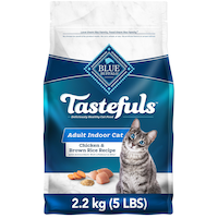 Blue Buffalo BLUE Indoor Health Chicken & Brown Rice Adult Dry Cat Food, 2.2-kg Front_Flat