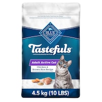 Blue Buffalo BLUE Tastefuls Natural Chicken & Brown Rice Adult Dry Cat Food, 4.5-kg Front_Flat