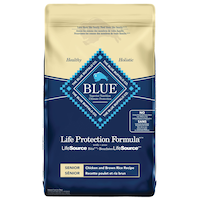 Blue Buffalo BLUE Chicken & Brown Rice Senior Dry Dog Food, Assorted Sizes Front_Flat
