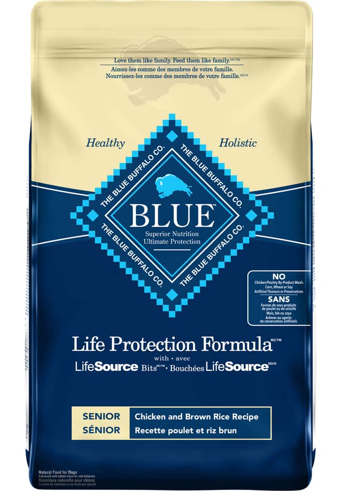 Blue Buffalo BLUE Chicken  Brown Rice Senior Dry Dog Food, Assorted Sizes  Canadian Tire