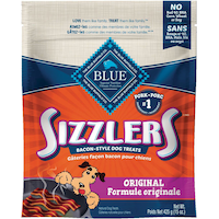 Blue Buffalo BLUE Sizzlers Pork Dog Treats, Assorted Sizes Front_Flat
