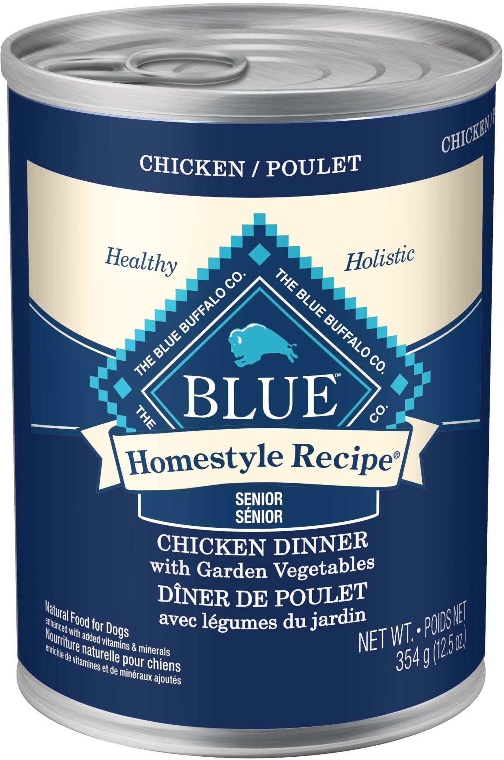 Nourriture humide pour chiens âgés maison Blue Buffalo BLUE, poulet, 99 g Front_Flat