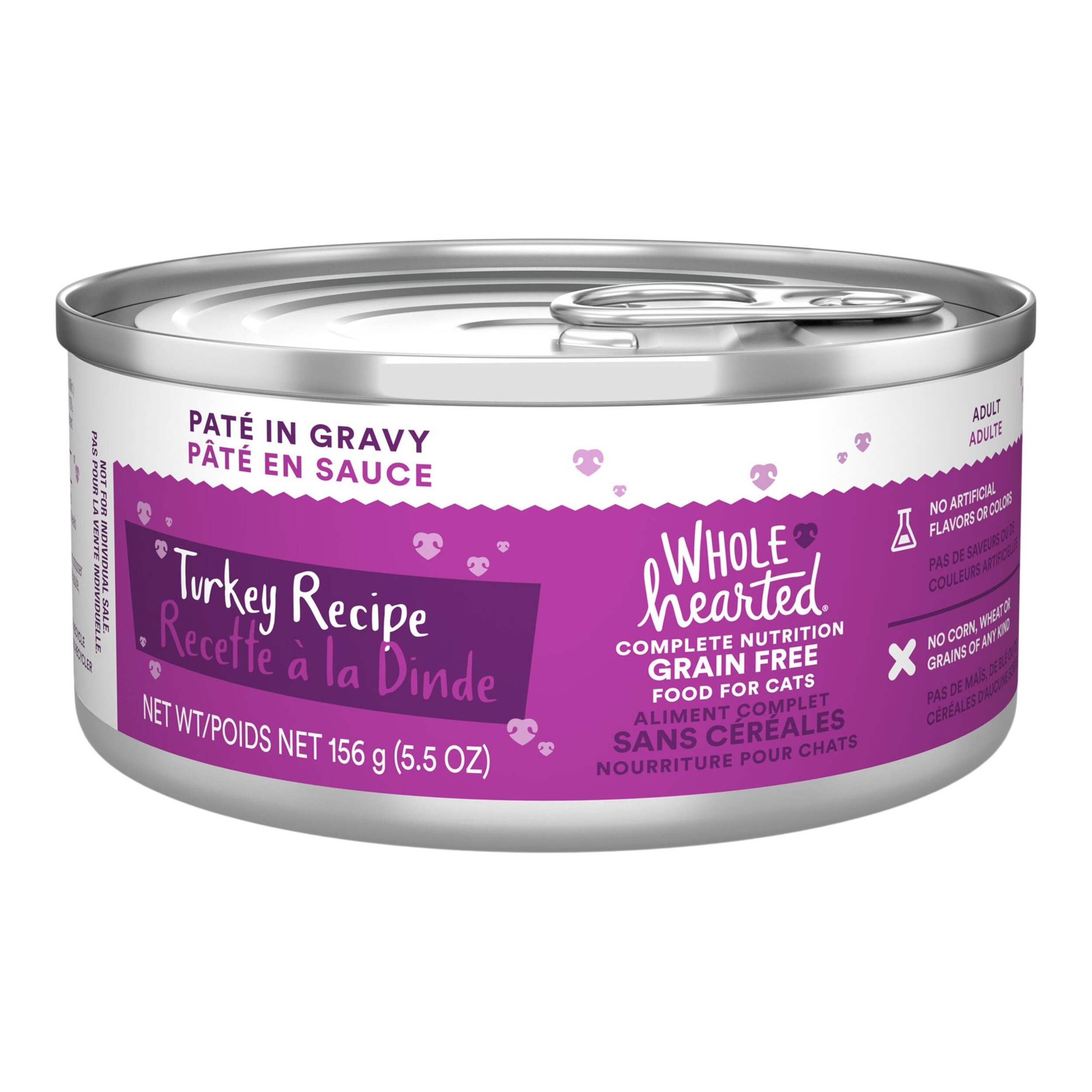 WholeHearted Grain Free Pleasing Pâté Wet Cat Food Variety Pack, 12x156g Front_Elevated