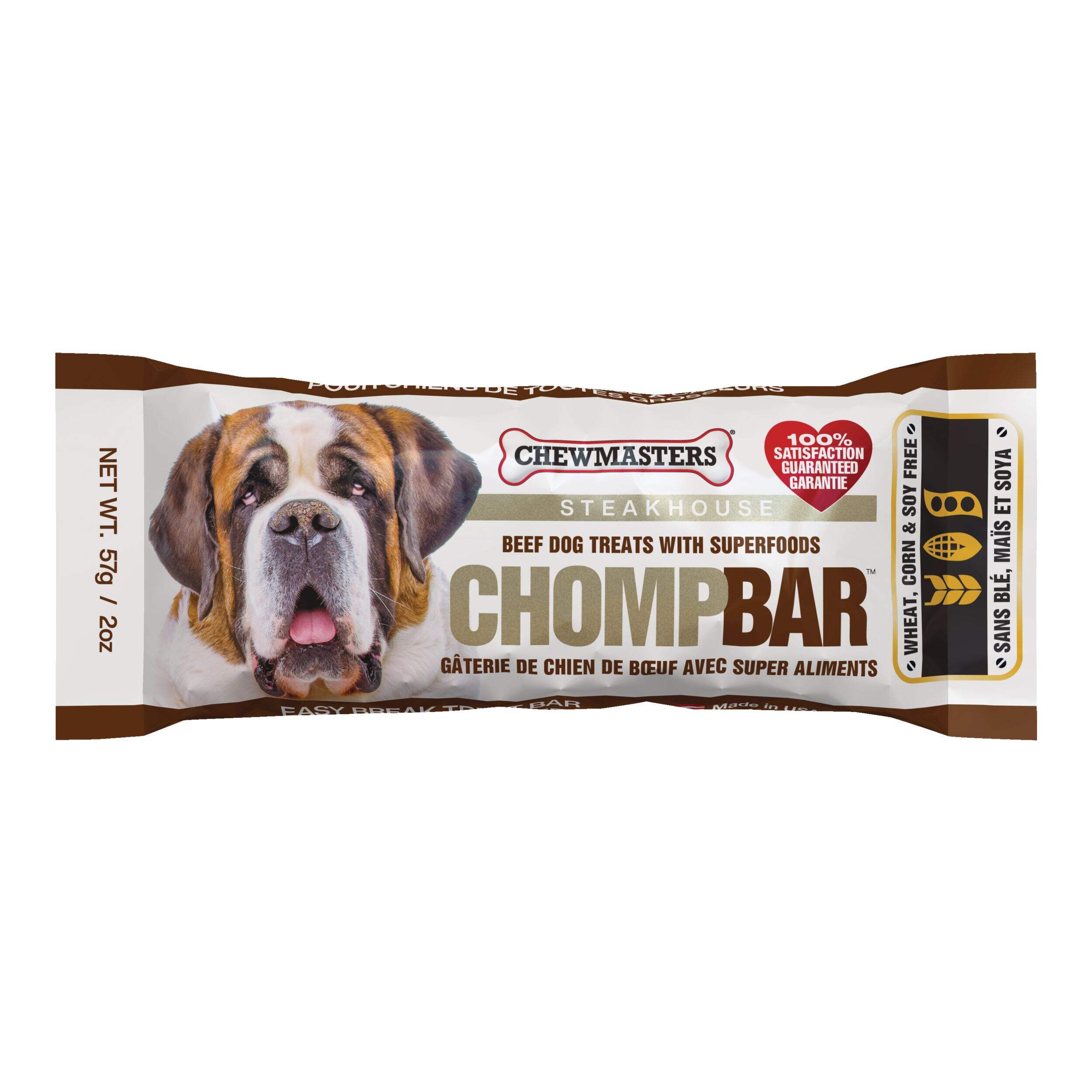 Gâterie pour chien Chewmasters Chomp Bar Front_Flat