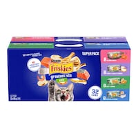 Purina Friskies Greatest Hits Variety Super Pack Adult Wet Cat Food,  4 Unique Flavours, 32 x 156-g Front_Elevated