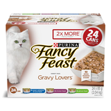 Purina Fancy Feast Gravy Lovers Variety Pack Adult Wet Cat Food, 3 Unique Recipes, 24 x 85-g Front_Elevated