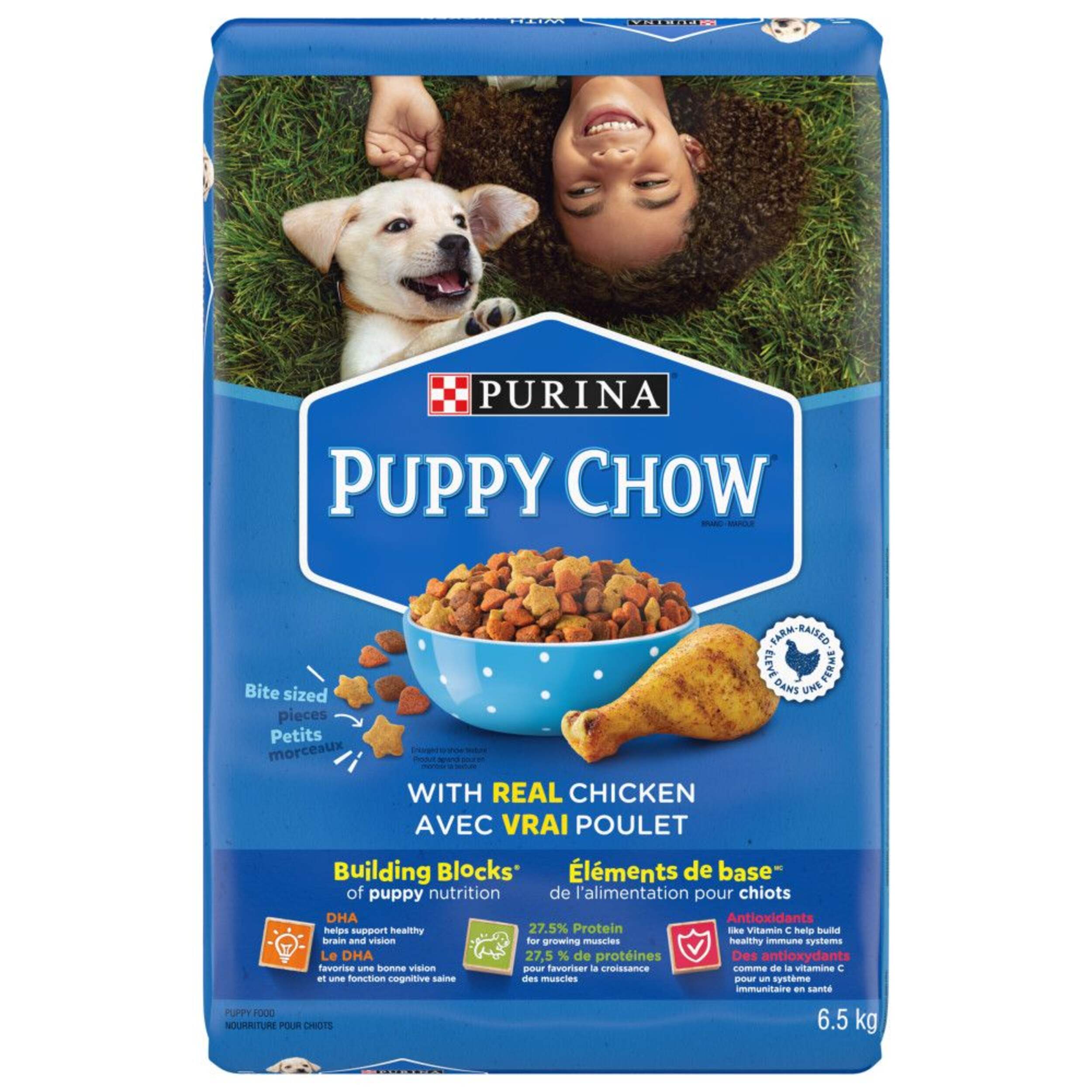 Purina Puppy Chow Complete with Real Chicken Dry Dog Food, 6.5-kg Front_Flat