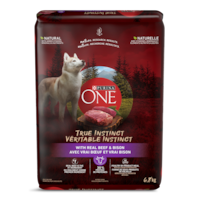 Purina ONE True Instinct with Real Beef & Bison Dry Dog Food, 6.8-kg Front_Flat