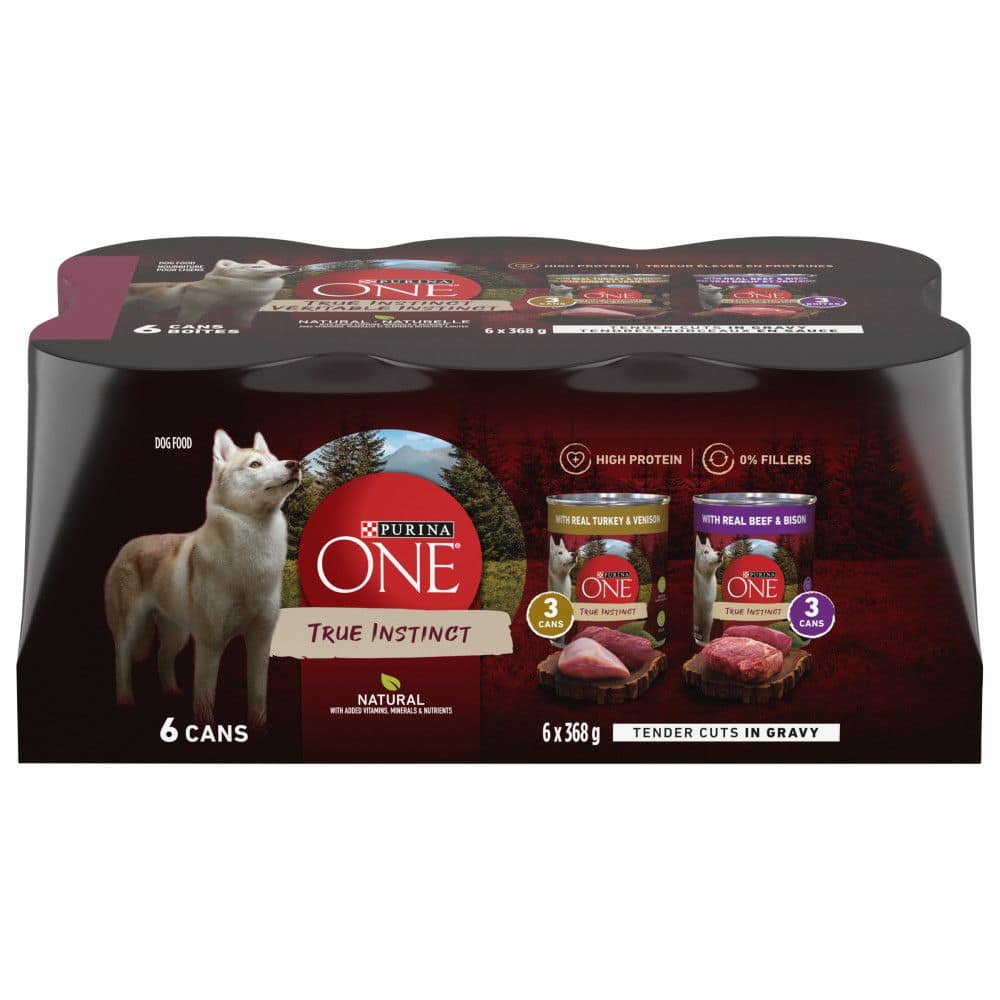 Purina One SmartBlend True Instinct Variety Pack Adult Wet Dog Food 2 Unique Flavours 6 x 368 g Canadian Tire