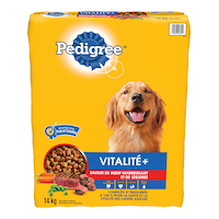 Nourriture sèche pour chiens adultes Pedigree Vitalité+, saveur de boeuf et légumes, 14 kg Front_Elevated