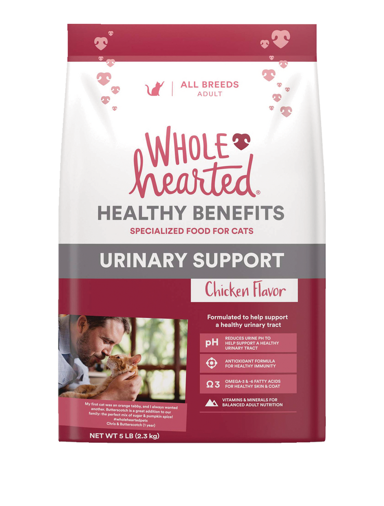 WholeHearted Urinary SuPPort Chicken Flavour Dry Cat Food, 1.1kg
