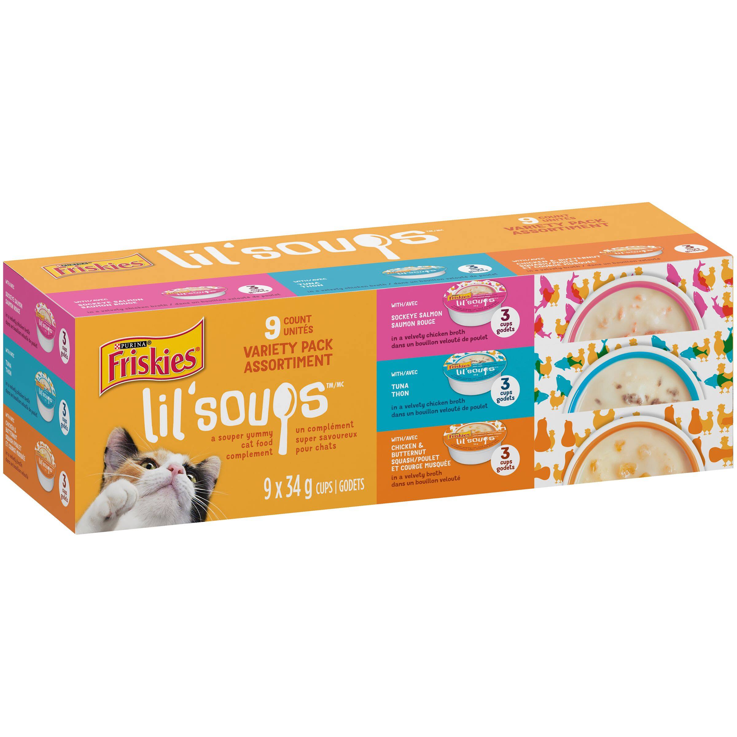 Friskies Lil SouPs ComPlement Variety Pack Wet Cat Food ToPPer 34